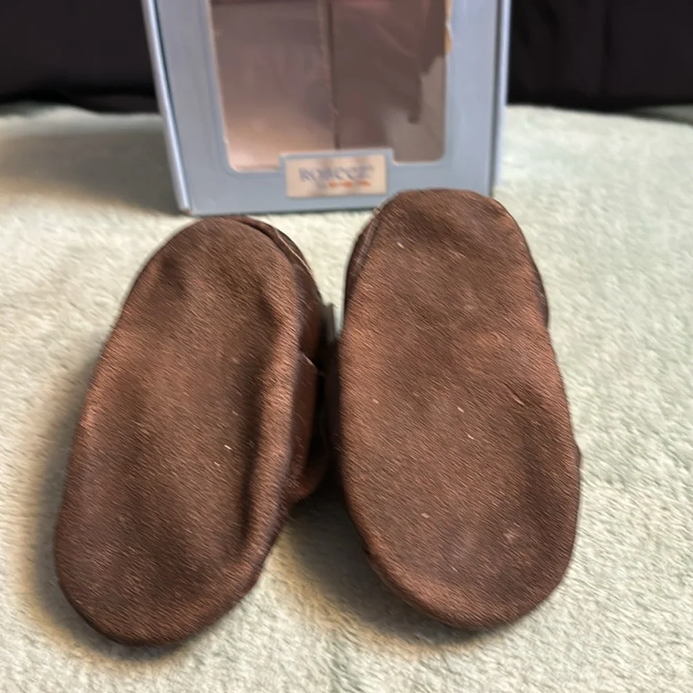 Robeez by stride rite pre-walker shoes size 3 (12-18 months) monkey brown